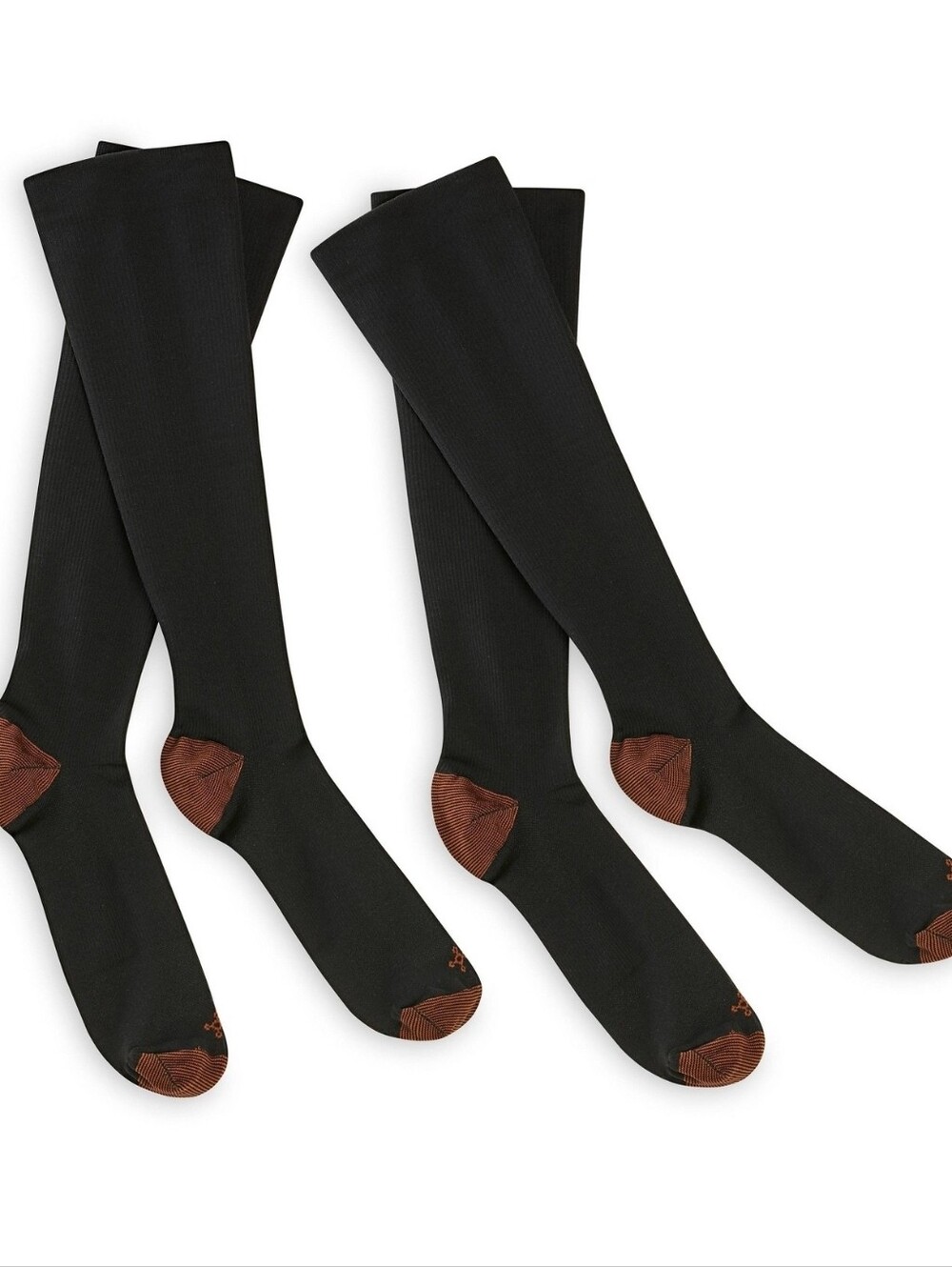 Tommie Copper Black Compression Socks 2 Pairs Size L/XL